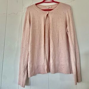 Classic Gap pink confetti cardigan.